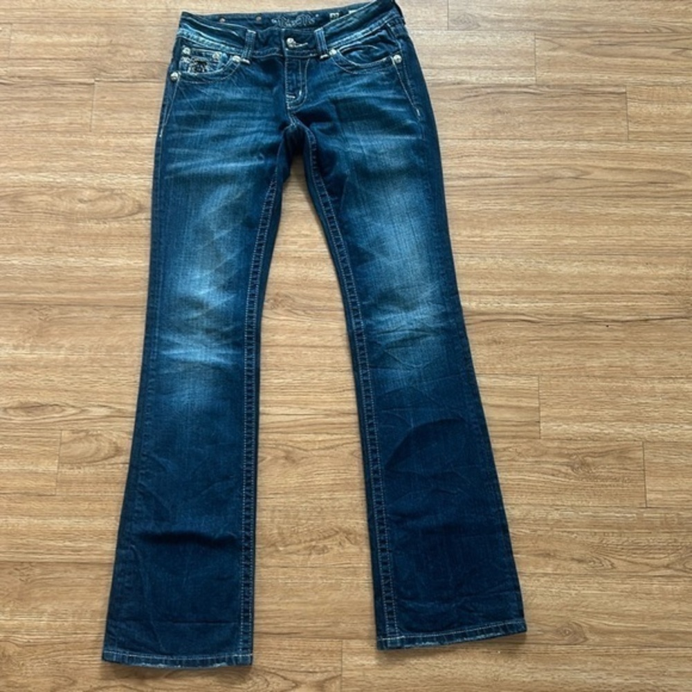 Miss Me - rhinestone bootcut dark wash jeans